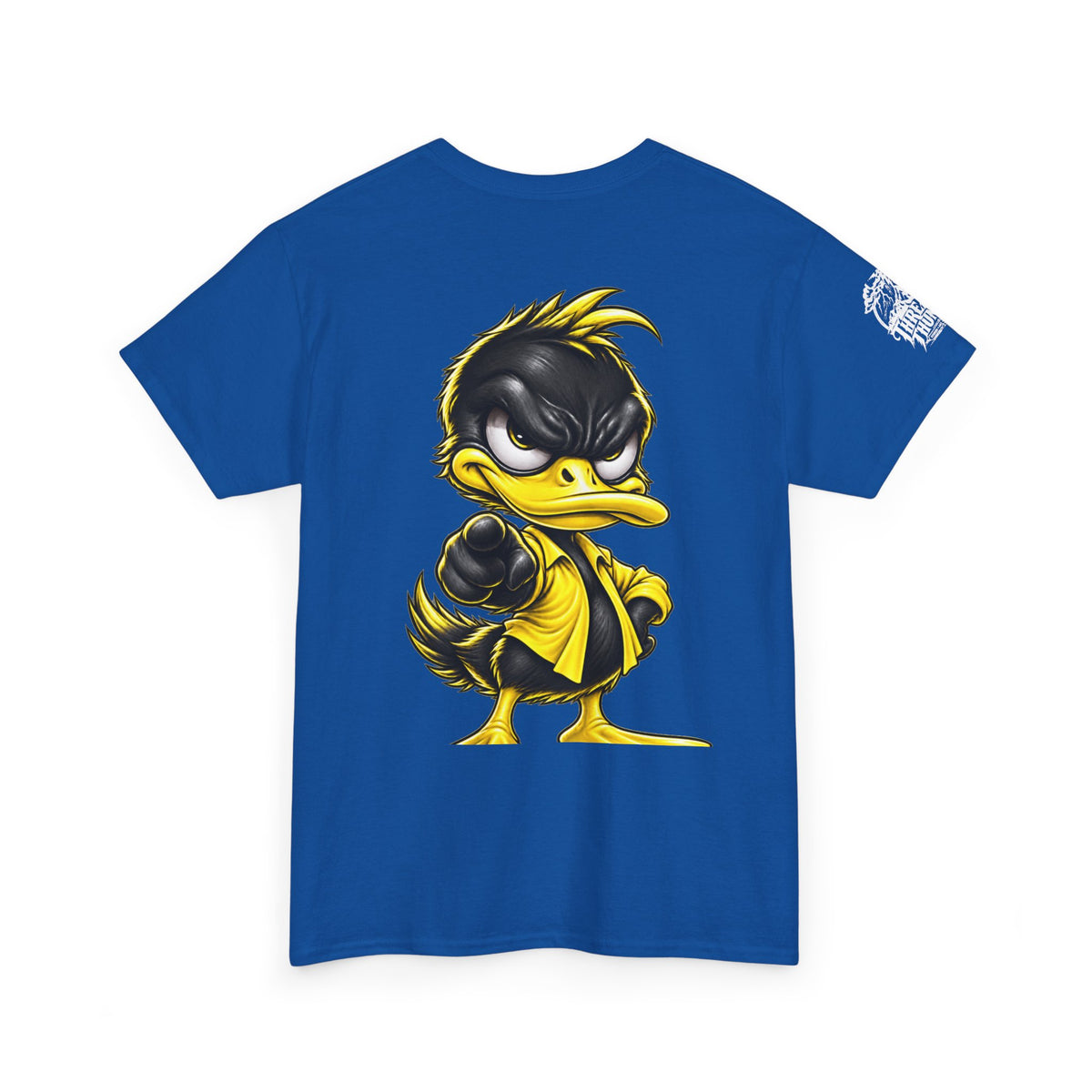Yellow Rebel Duck Character Back Graphic Tee