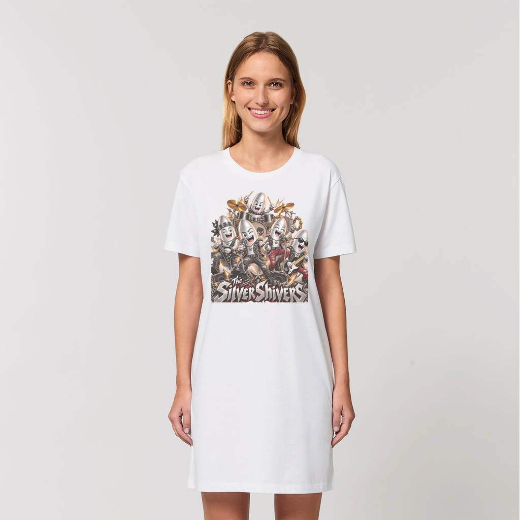 The Silver Shivers Band Organic T-Shirt Dress