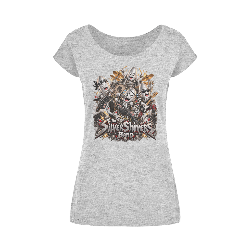 The Silver Shivers Band Wide Neck Womens T-Shirt XS-5XL