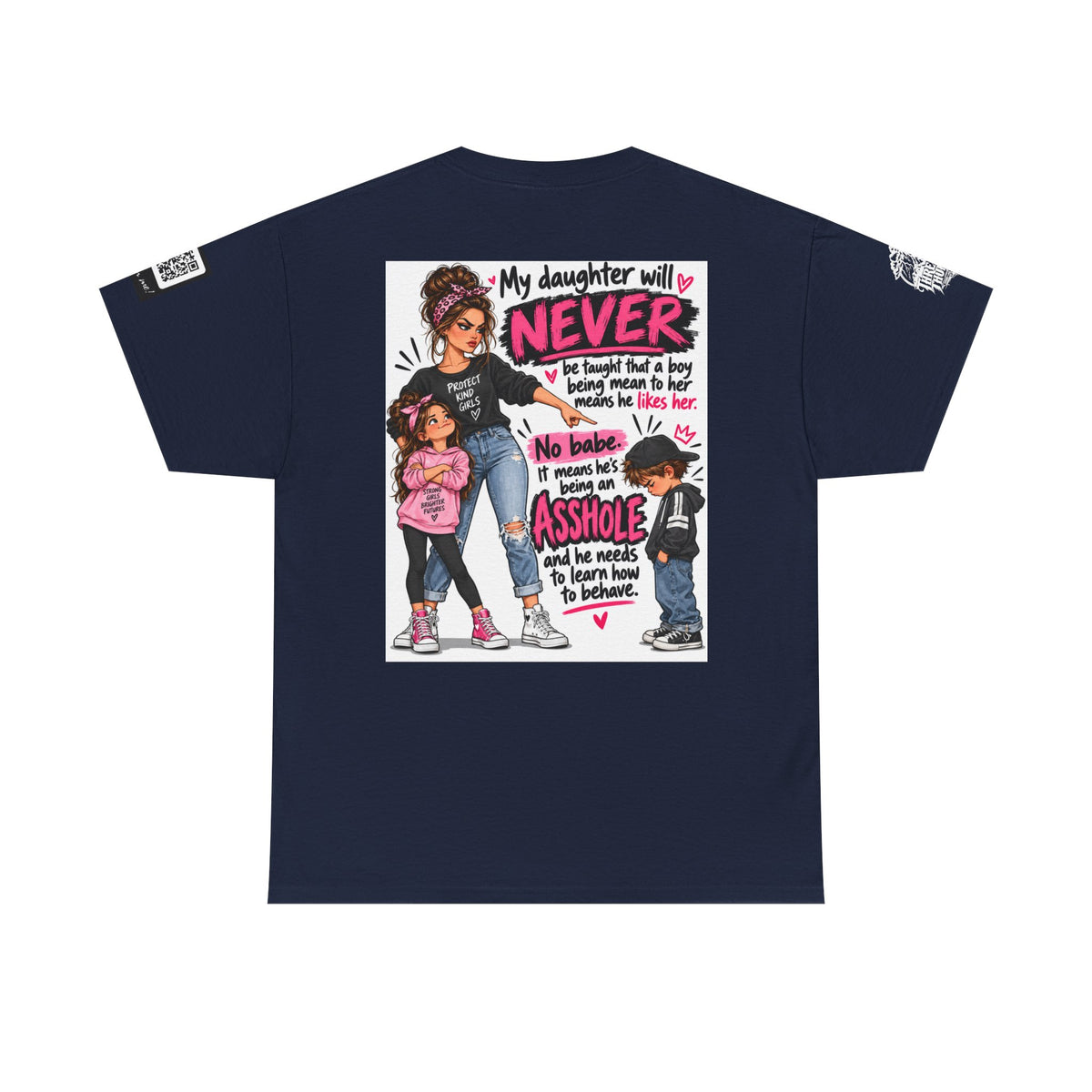 Mean Boys Are Assholes — Protective Mom Back Graphic Tee