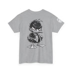 Monochrome Rebel Duck Character Back Graphic Tee