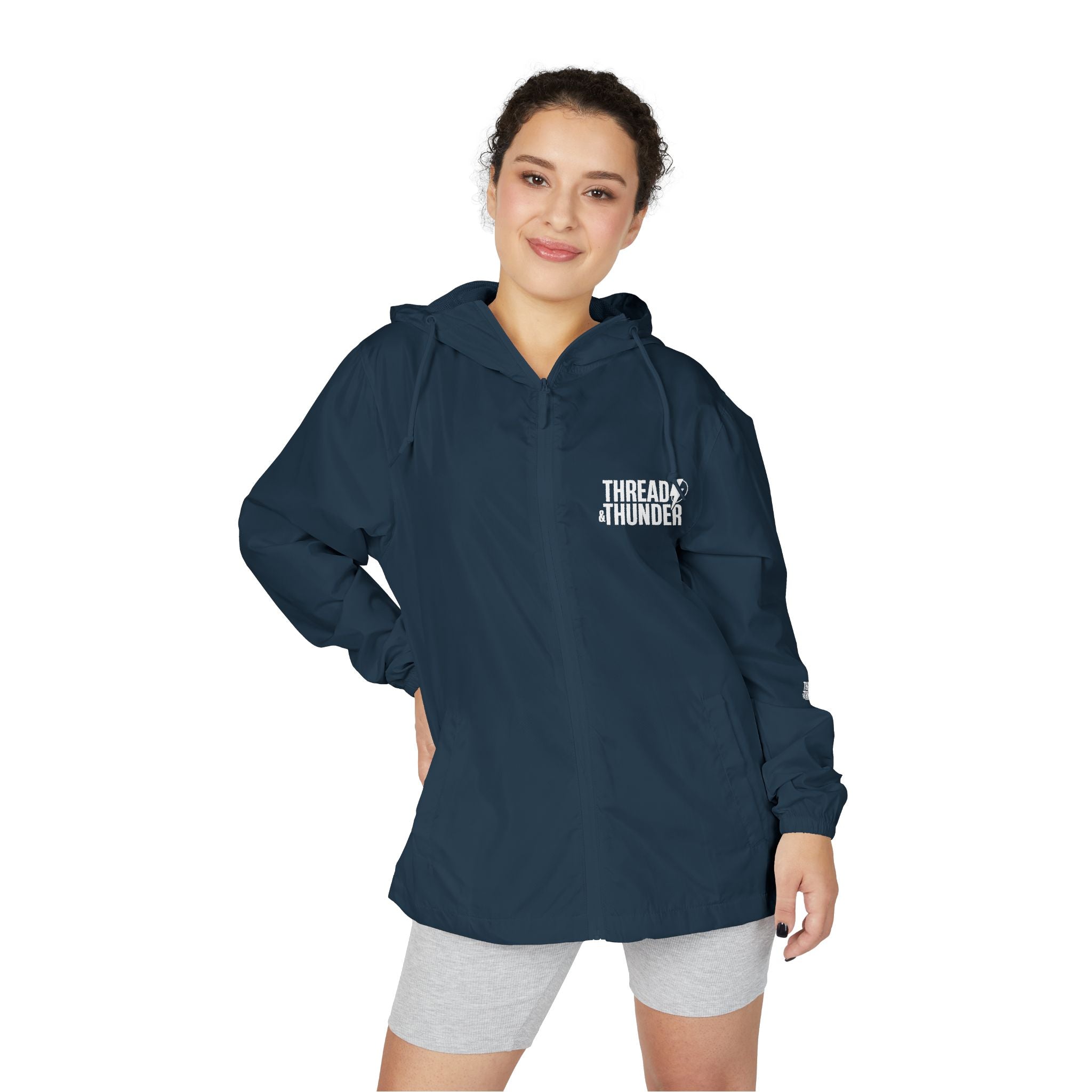 Windbreaker Jacket — '2nd Amendment: Unvaccinated Conservative' Patriotic Rifle Design
