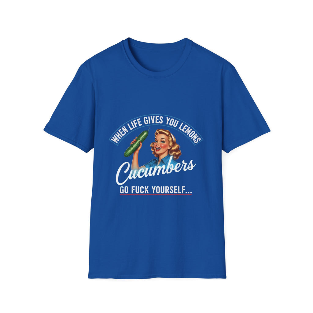 T-Shirt — "When Life Gives You Lemons... Cucumbers" Vintage Retro Graphic Tee