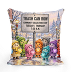 Trash Can Row Sequin Cushion Cover