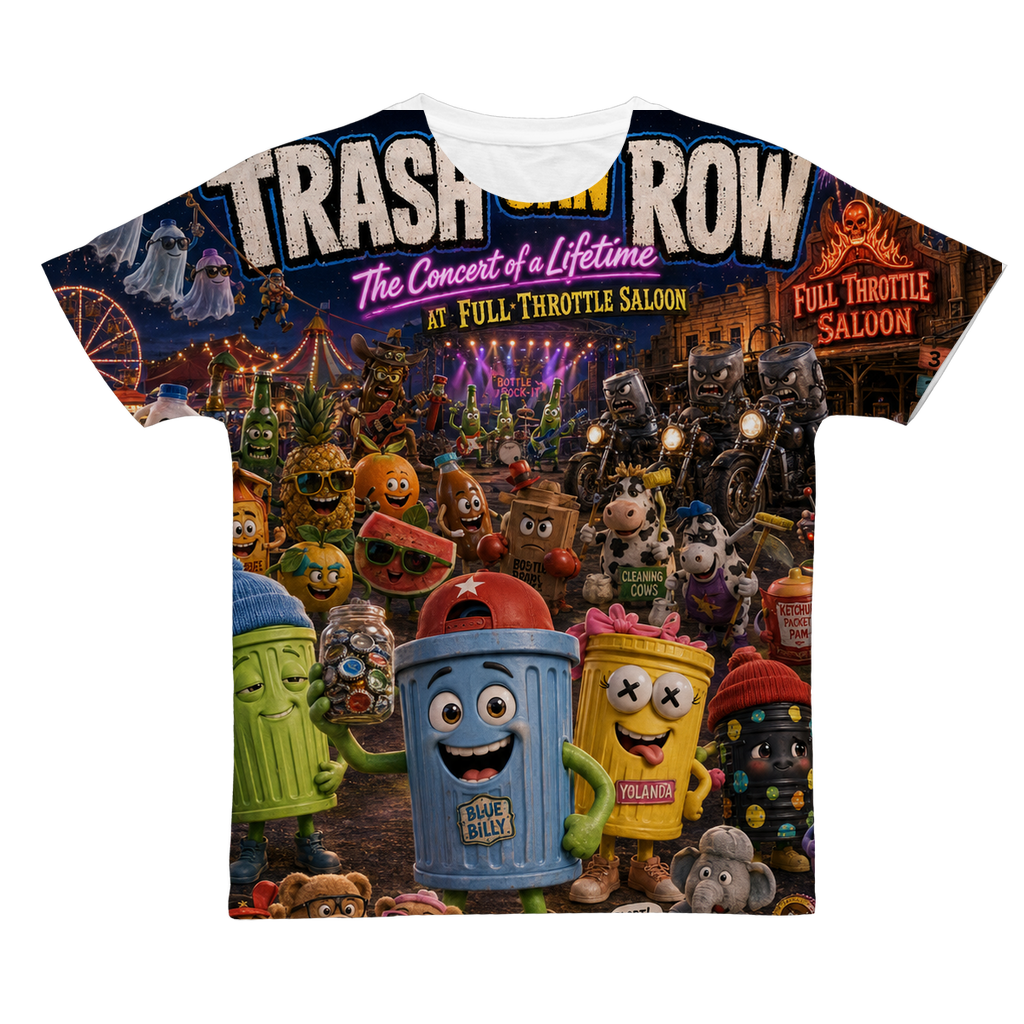 Trash Can Row: Concert for a Lifetime – Classic Sublimation Adult T-Shirt