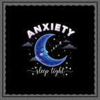 Anxiety Sleep Tight Moon Throw Pillow — Cute Moonlit Comfort Decorative Pillow