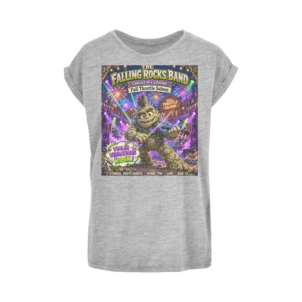 Falling Rocks COllection Women's Extended Shoulder T-Shirt XS-5XL