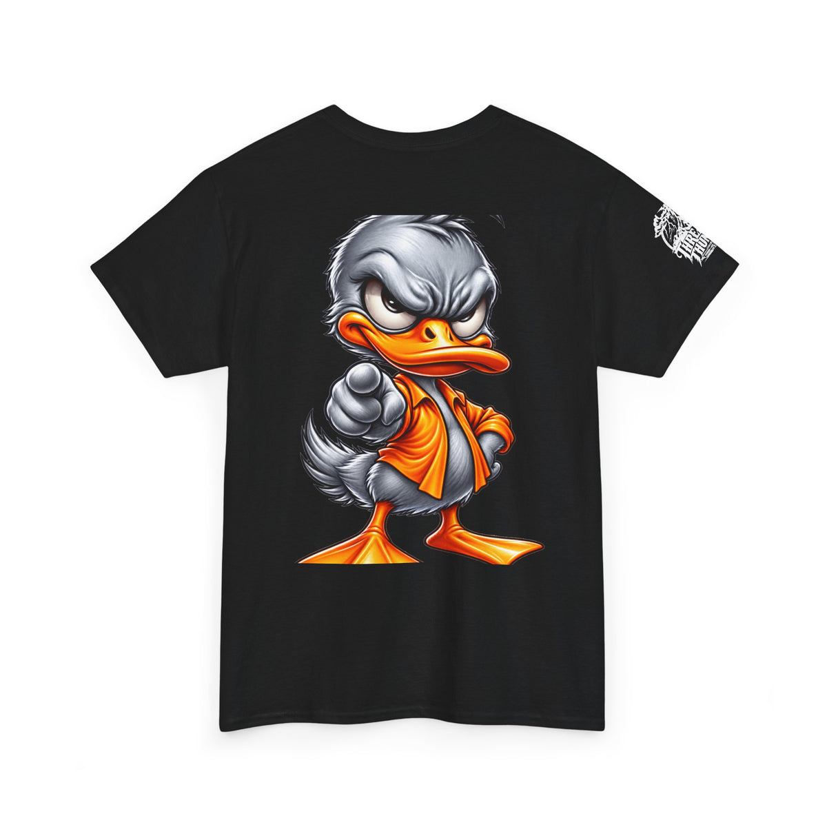 Silver Rebel Duck Character Back Graphic Tee