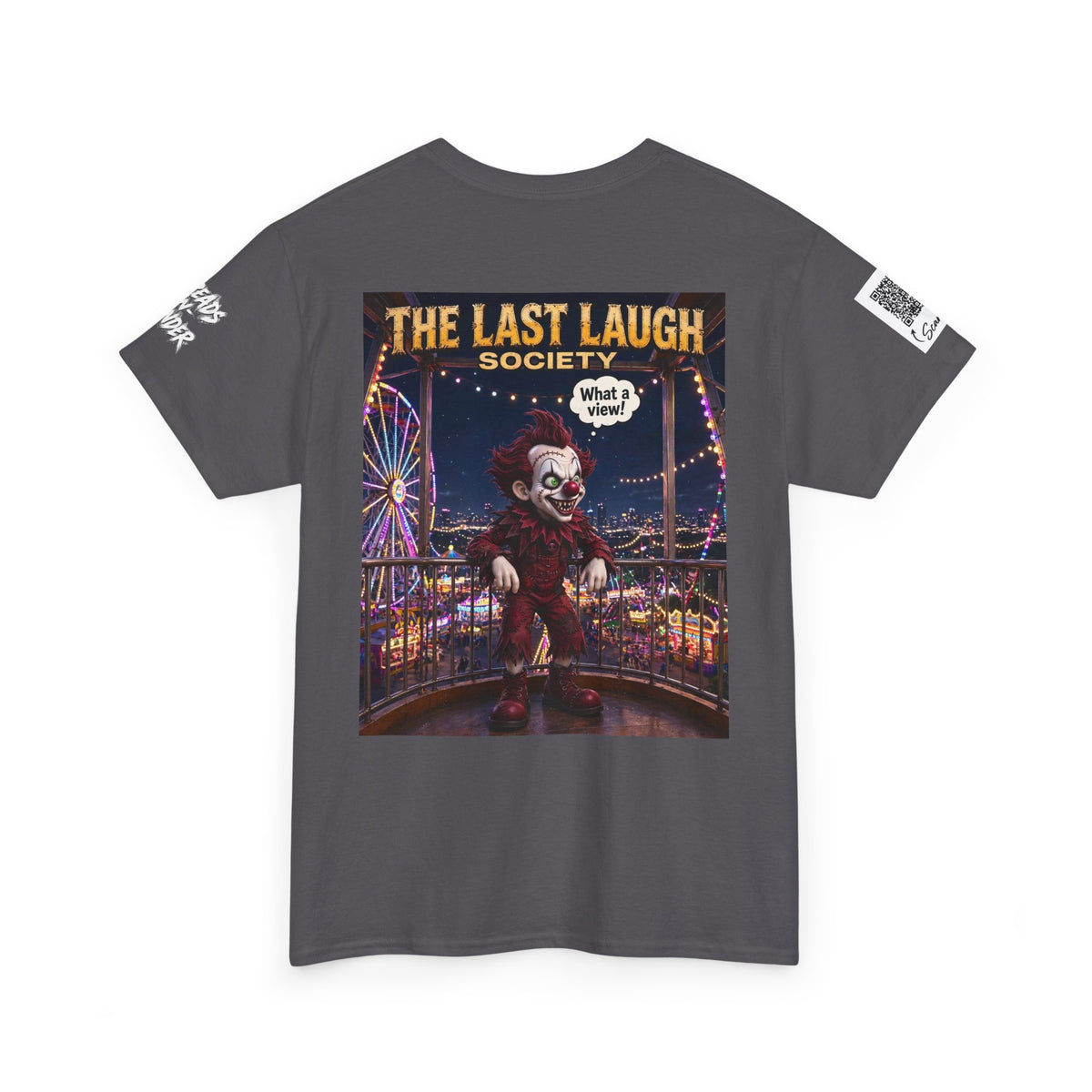 The Last Laugh Society Tee #101 — Carnival Clown Horror Graphic T-Shirt