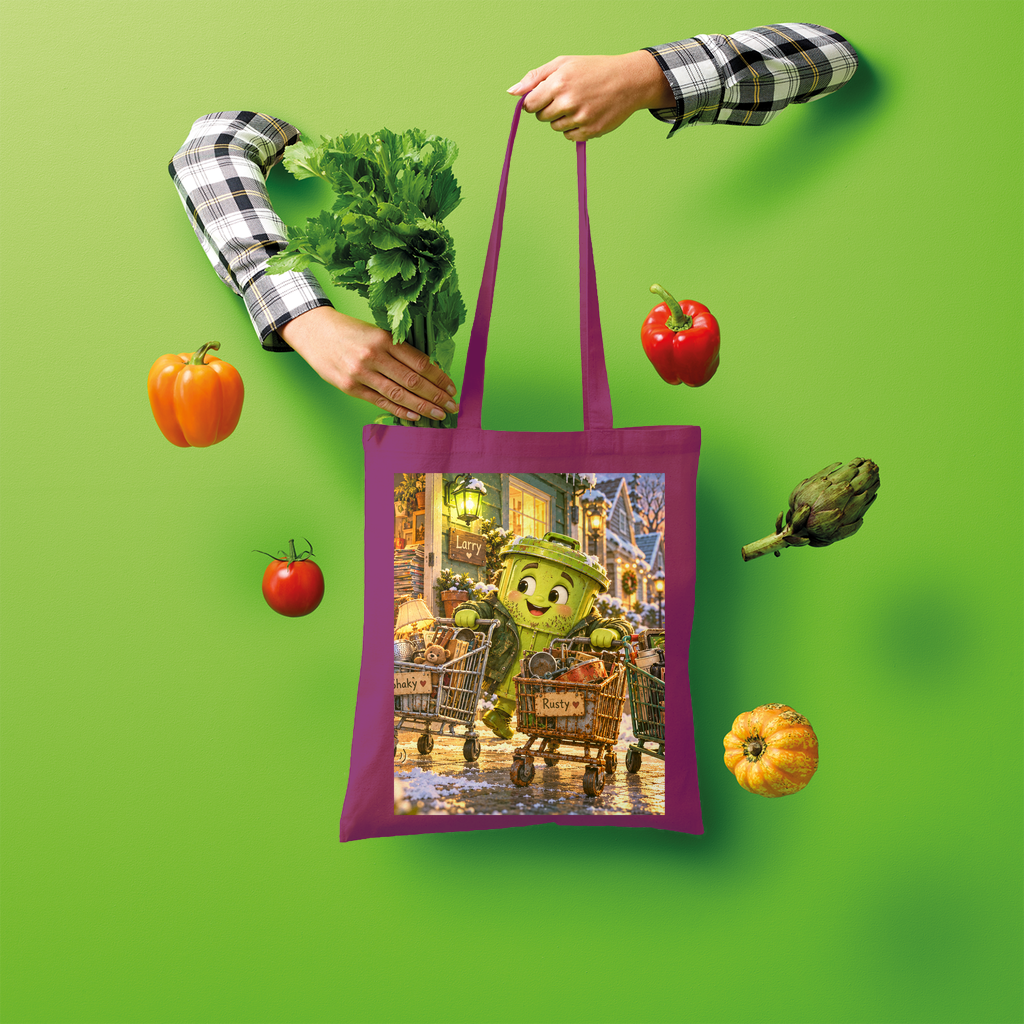 Trash Can Row Shopper Tote Bag