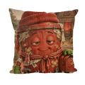 Trash Can Row Throw Pillows
