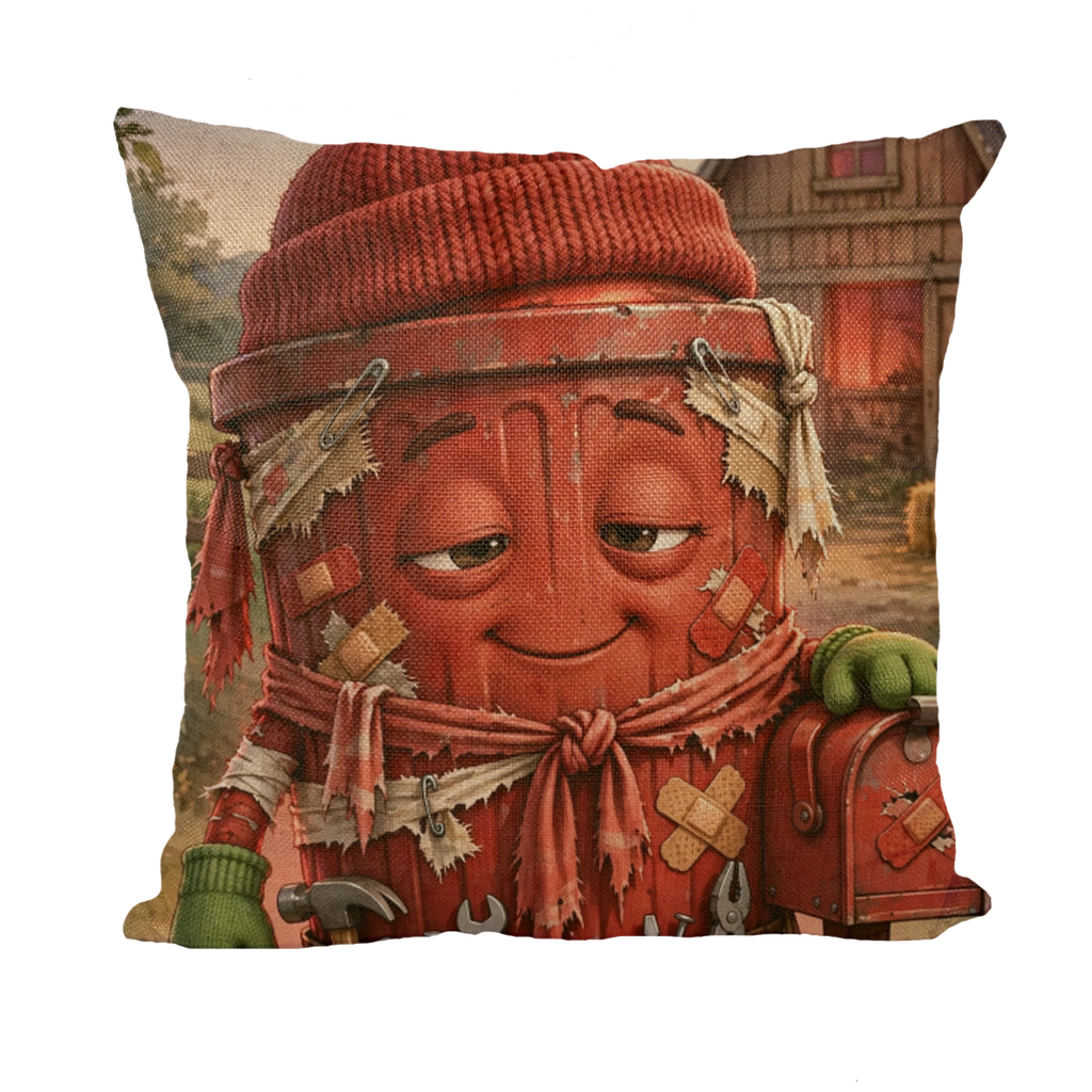 Trash Can Row Throw Pillows