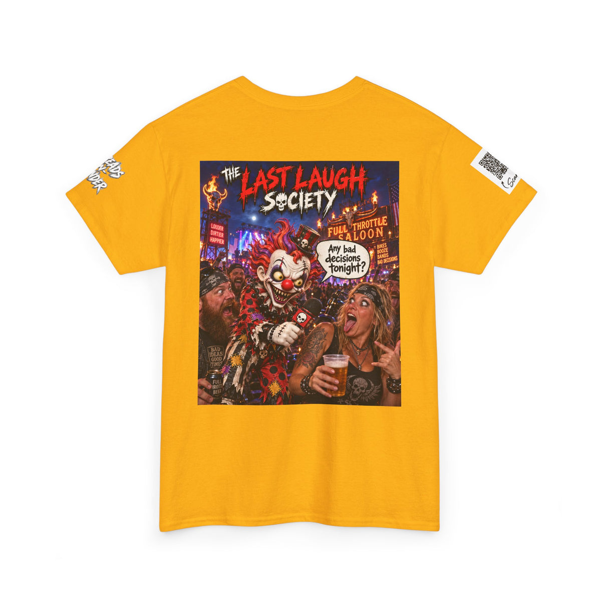 The Last Laugh Society Tee #131 — Carnival Clown Horror Graphic T-Shirt