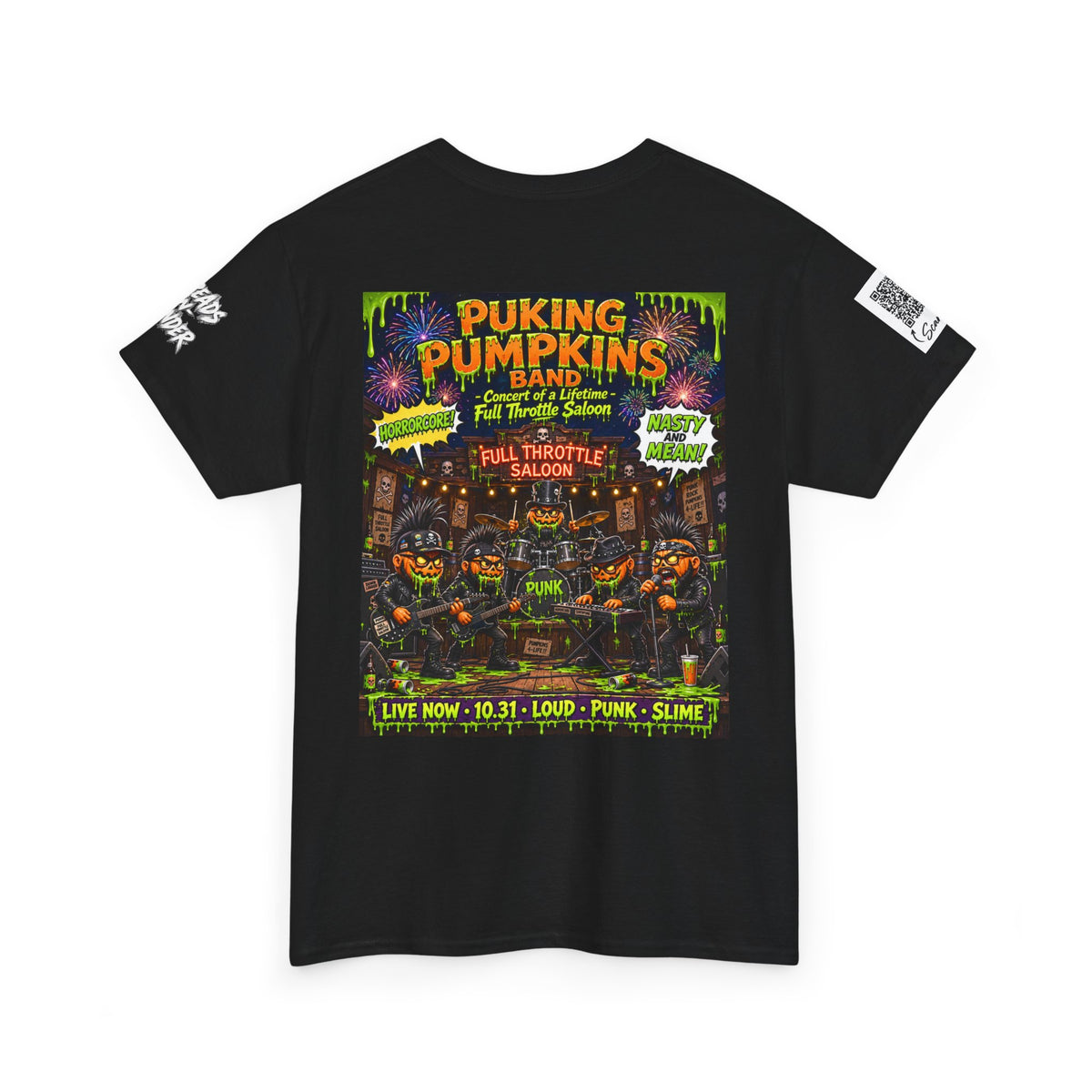 The puking Pumpkins Band — Concert of Life - Horror Graphic T-Shirt
