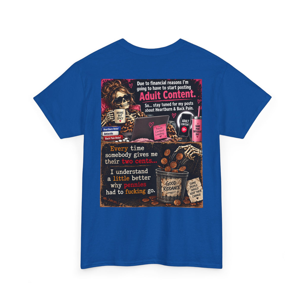Funny 'Adult Content' Graphic Tee — Sarcastic Coffee & Cocktail Humor T-Shirt