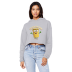 TRASH CAN MAN Cropped Raw Edge Boyfriend Hoodie