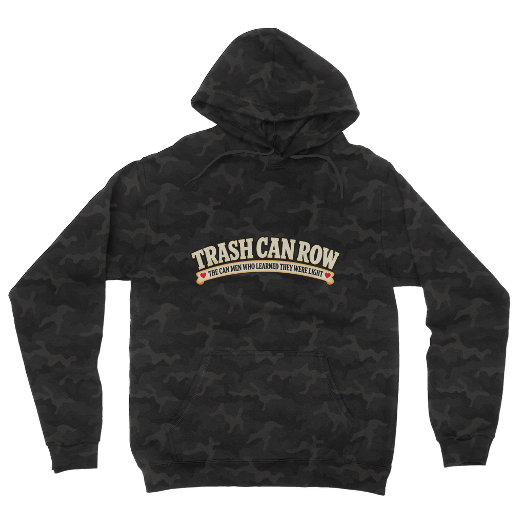 Trash Can Row Camouflage Adult Hoodie