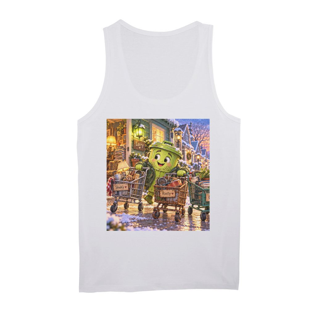 Trash Can Row Organic Jersey Unisex Tank Top