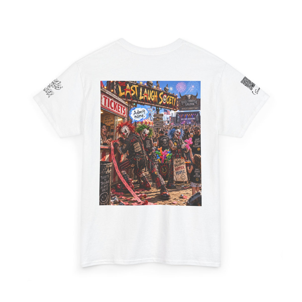 The Last Laugh Society Tee #142 — Carnival Clown Horror Graphic T-Shirt