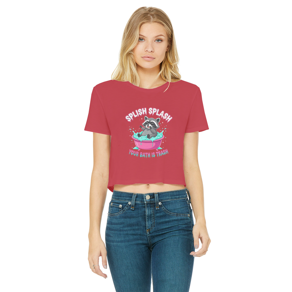 AOC Classic Women's Cropped Raw Edge T-Shirt
