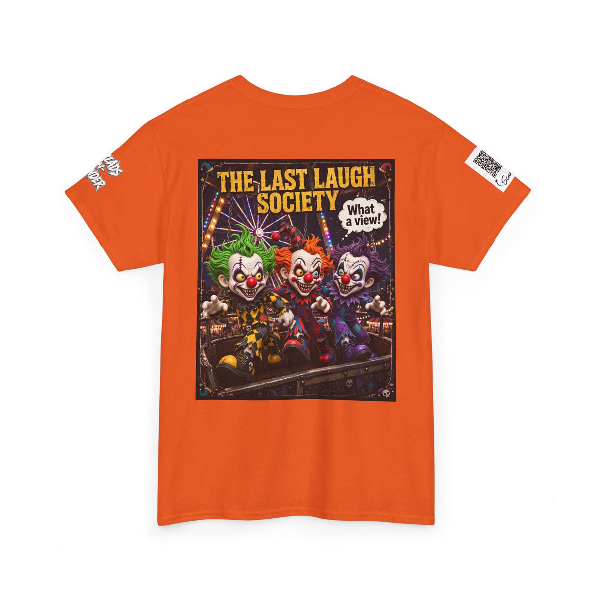 The Last Laugh Society Tee #143 — Carnival Clown Horror Graphic T-Shirt