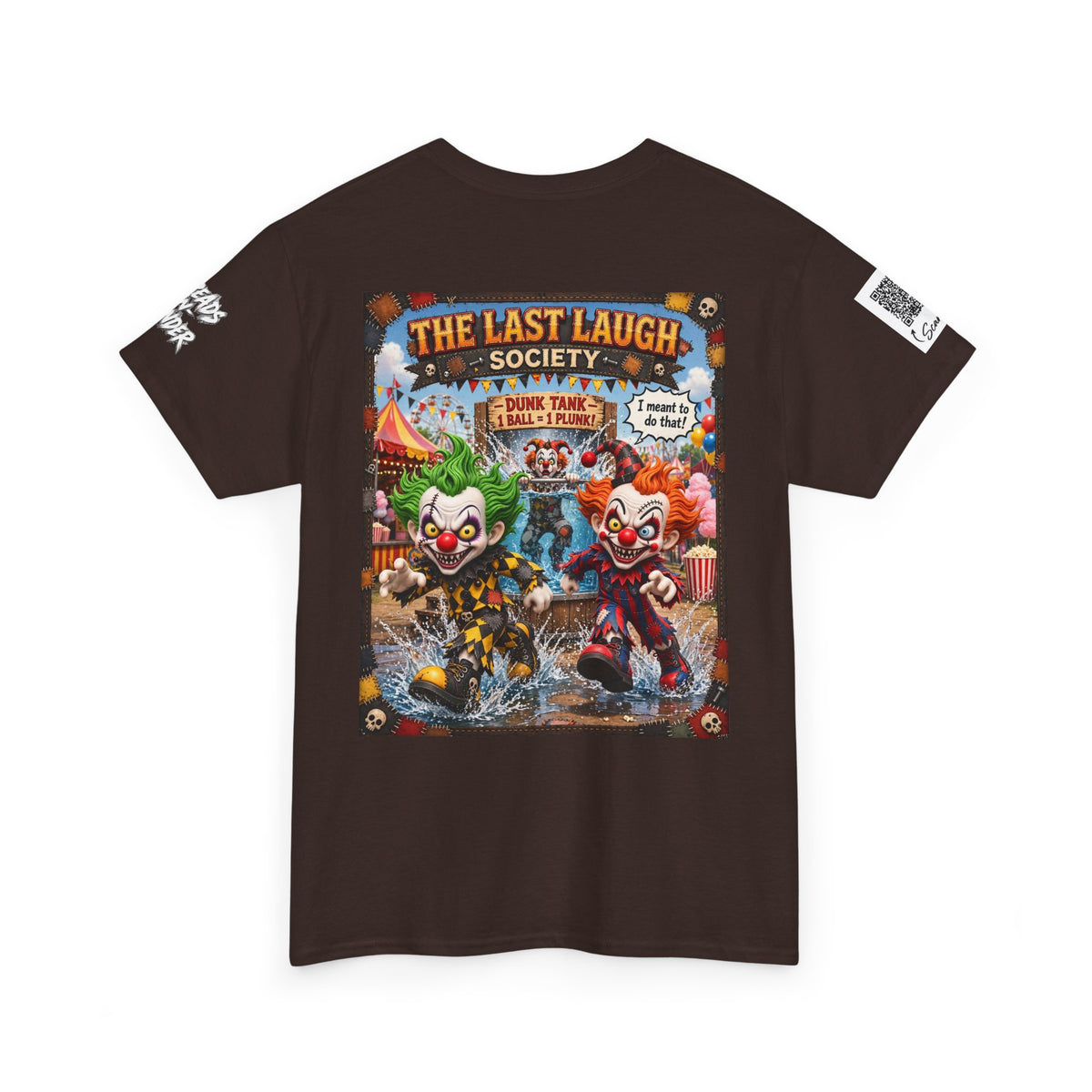 The Last Laugh Society Tee #131 — Carnival Clown Horror Graphic T-Shirt