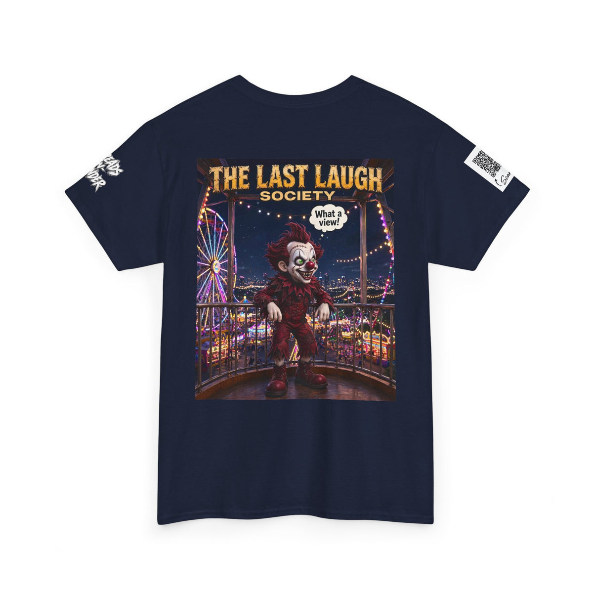The Last Laugh Society Tee #101 — Carnival Clown Horror Graphic T-Shirt
