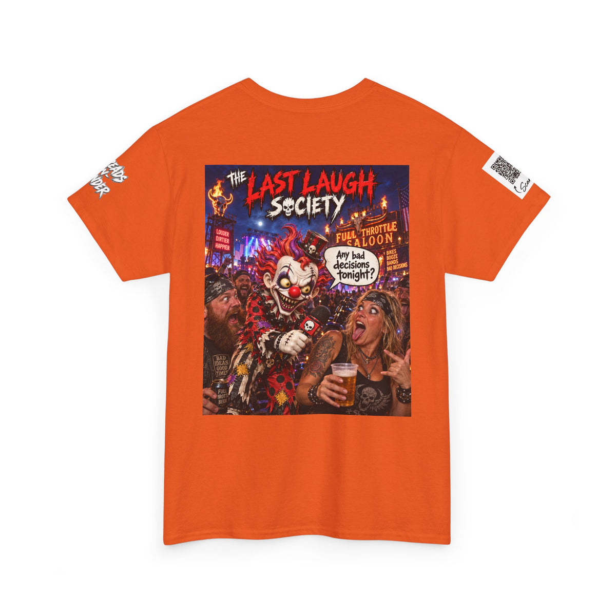 The Last Laugh Society Tee #131 — Carnival Clown Horror Graphic T-Shirt