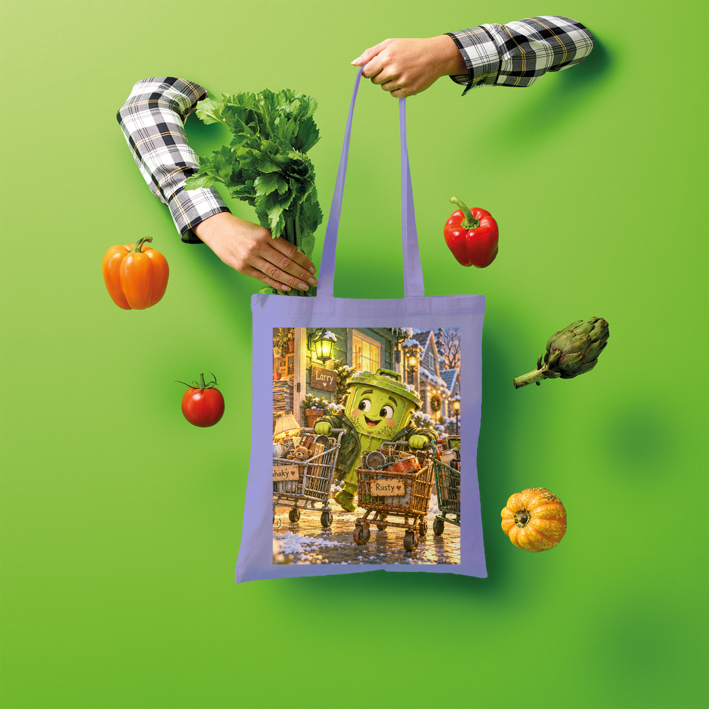 Trash Can Row Shopper Tote Bag