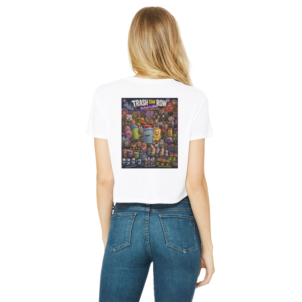 Trash Can Row: Concert for a Lifetime – Classic Women's Cropped Raw Edge T-Shirt