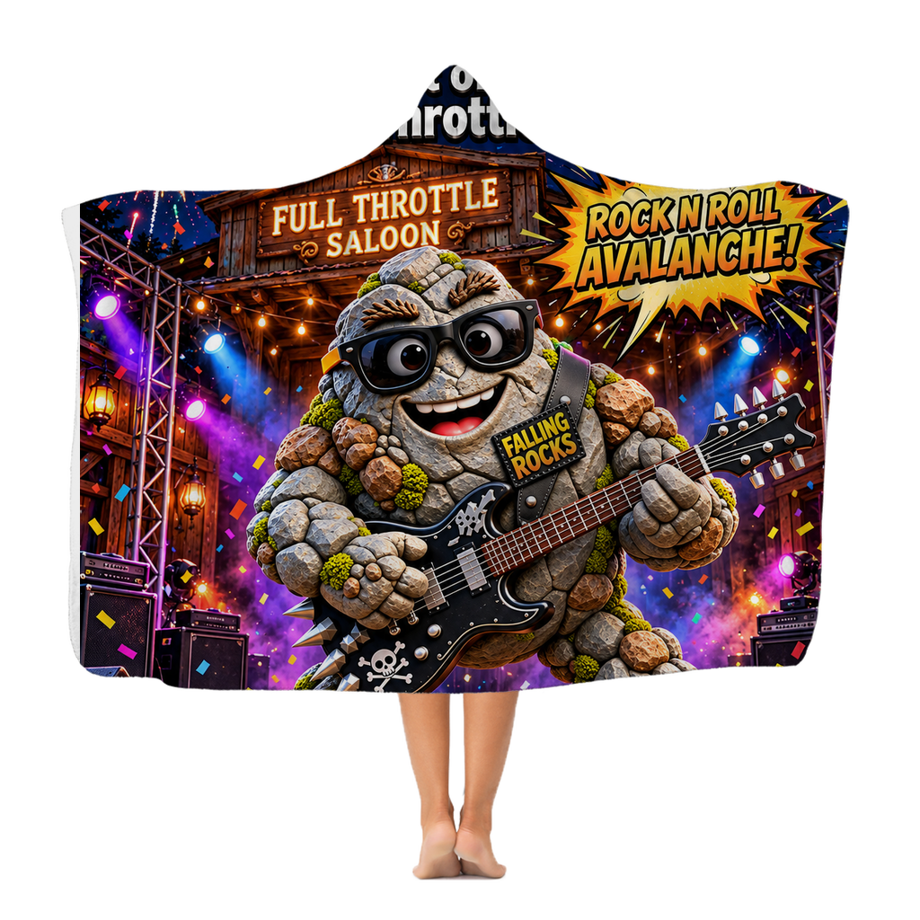 Falling Rocks COllection Classic Adult Hooded Blanket