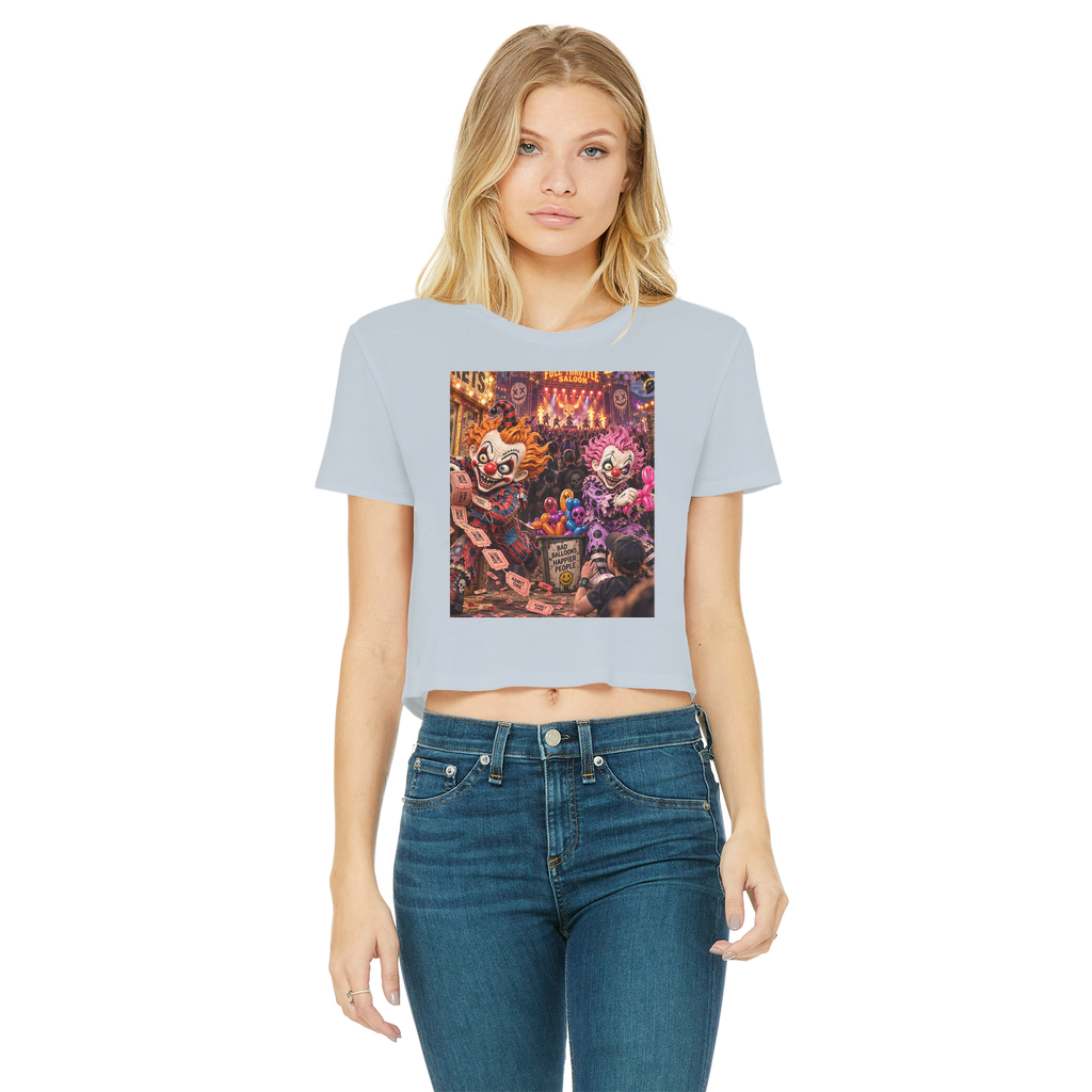 The Last Laugh Society Classic Women's Cropped Raw Edge T-Shirt