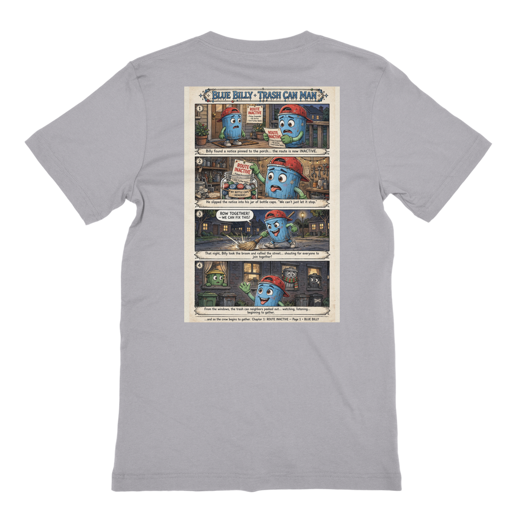 Trash Can Row – Premium Jersey Adult T-Shirt