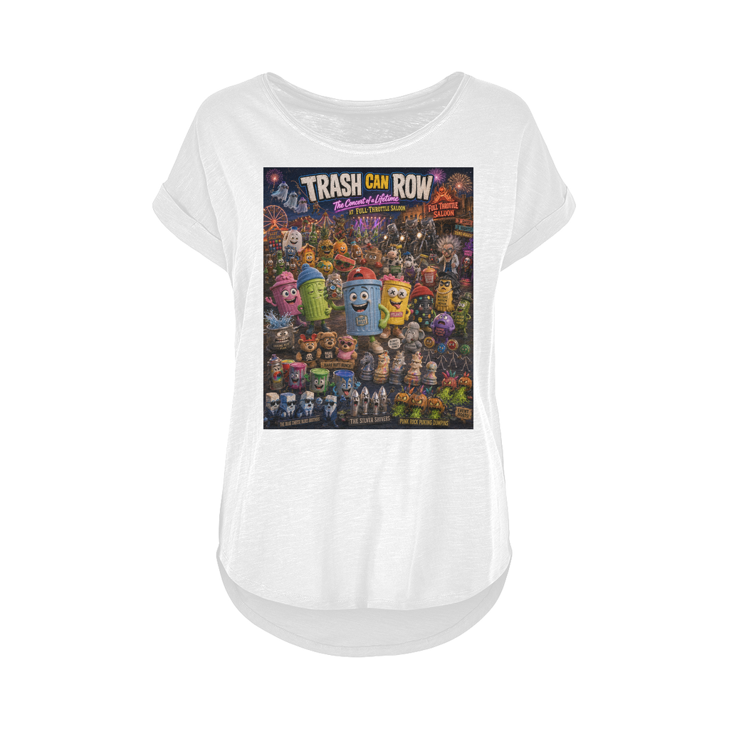 Trash Can Row CONCERT FOR A LIFETIME Women's Long Slub T-Shirt XS-5XL