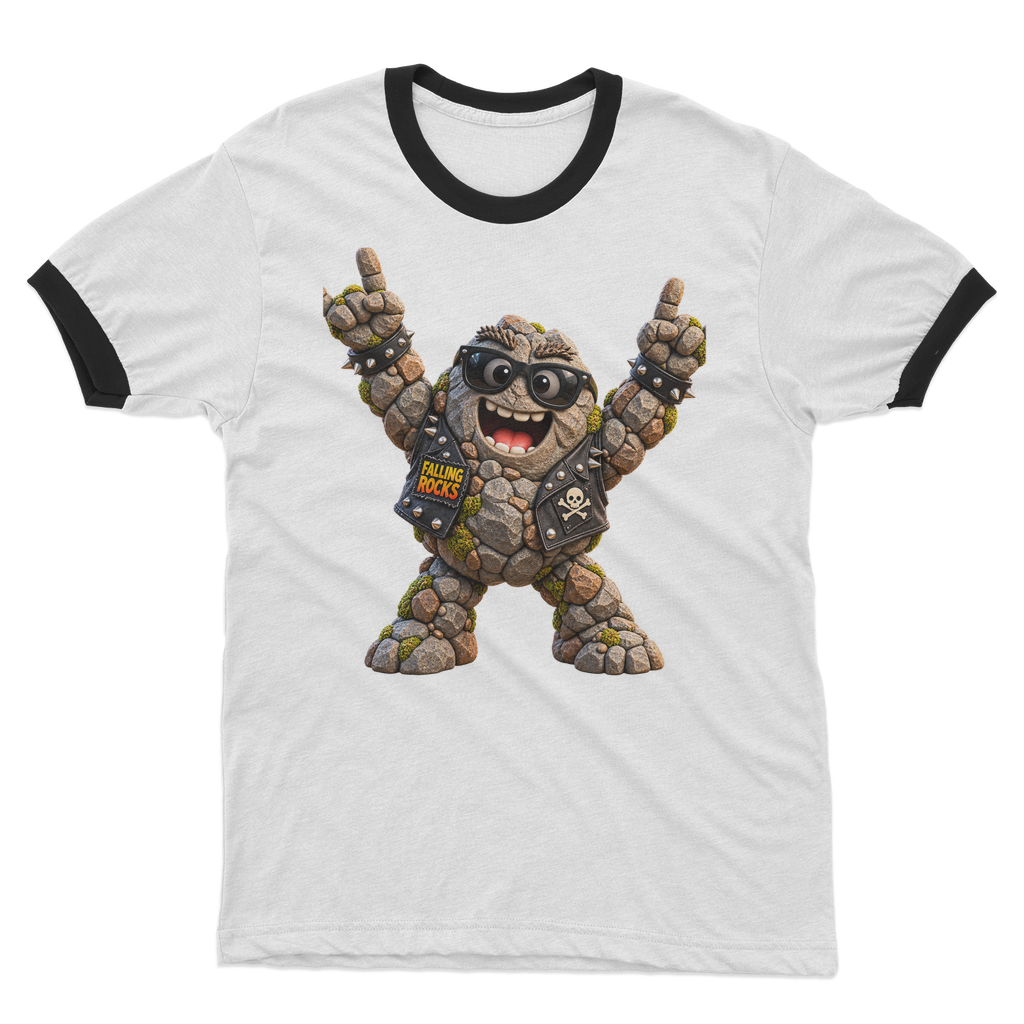 Falling Rocks COllection Adult Ringer T-Shirt