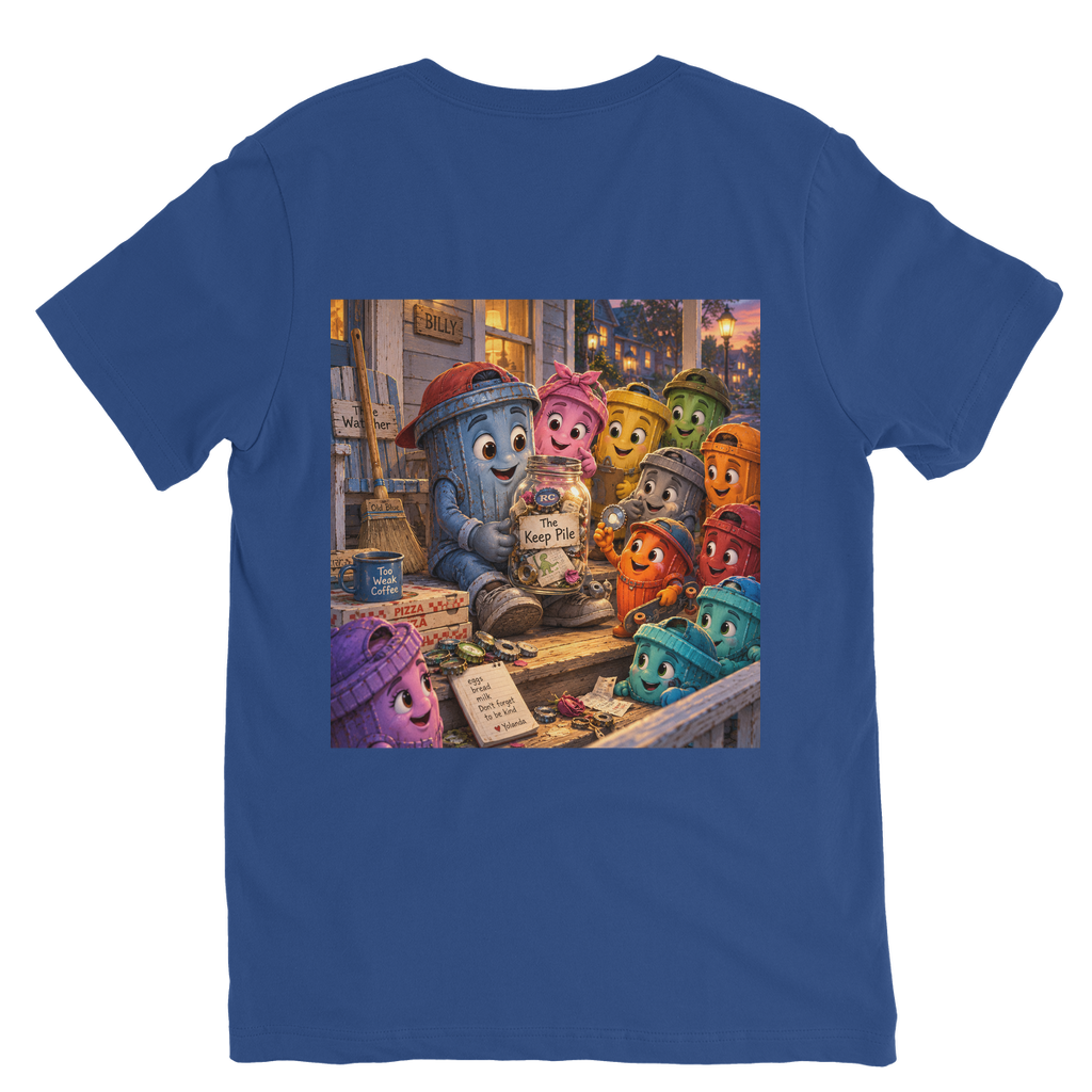 Trash Can Row – Classic V-Neck T-Shirt
