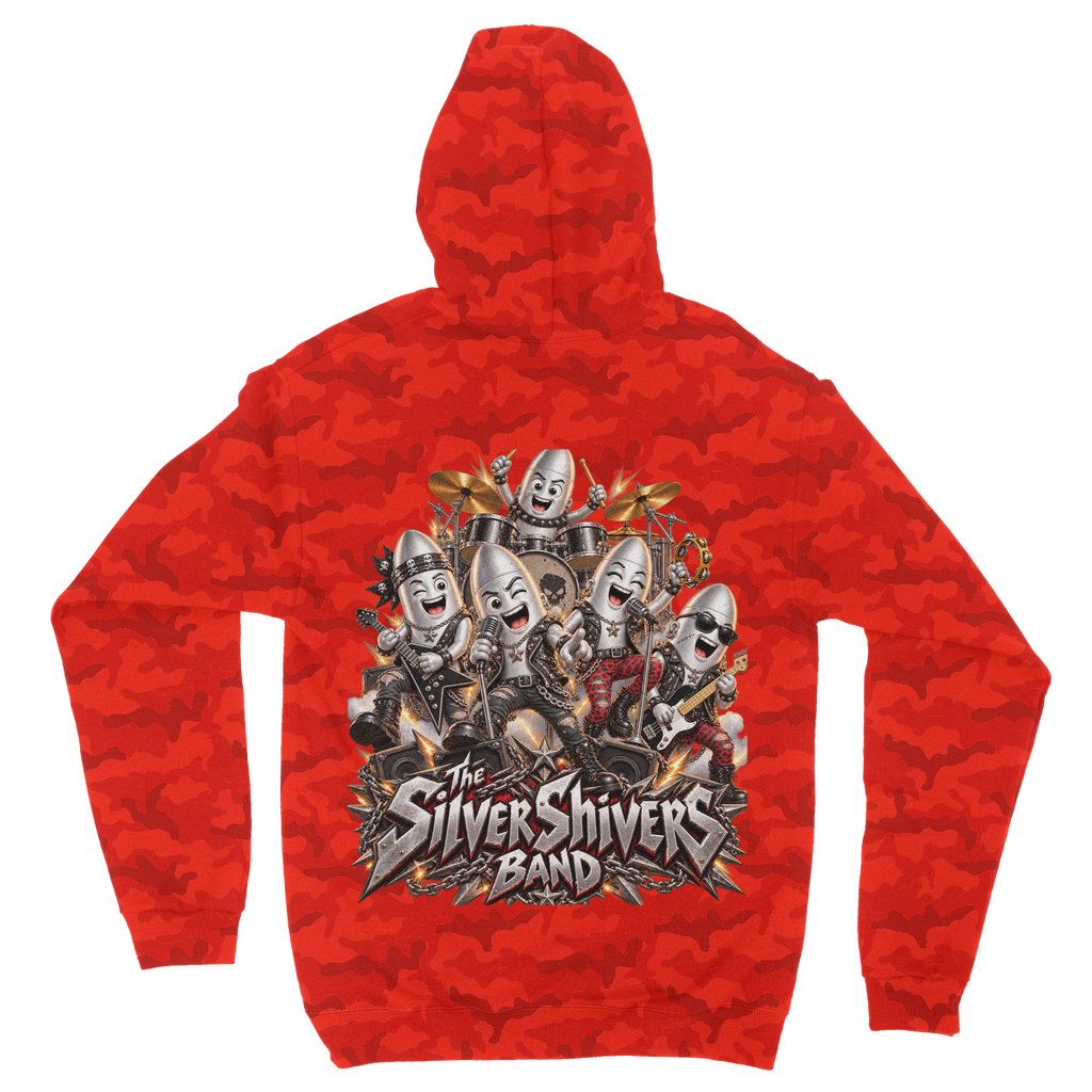 The Silver Shivers Band Camouflage Adult Hoodie
