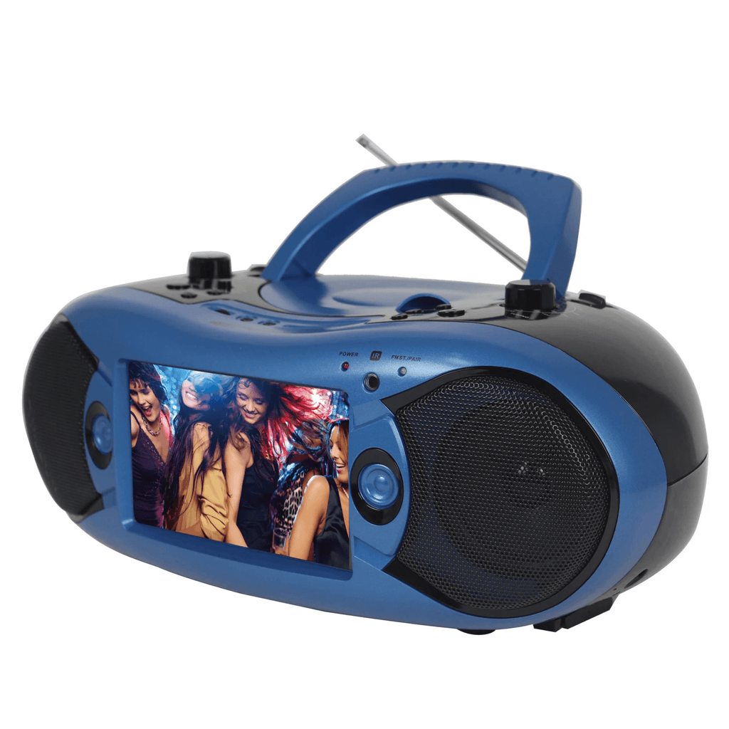 Emerson 7" Bluetooth TV DVD Boombox Blue - Refurbished