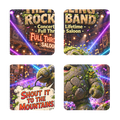 Falling Rocks COllection Sublimation Coasters Pack of Four