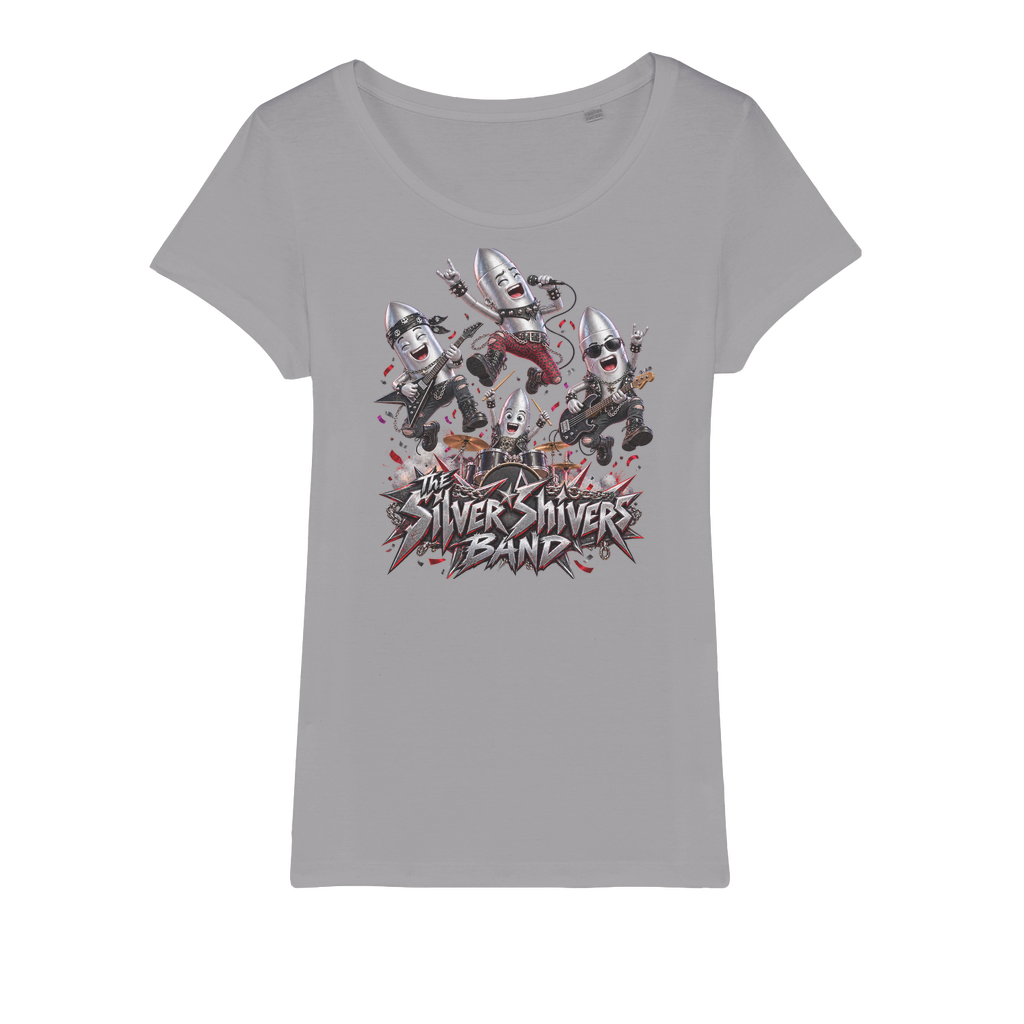 The Silver Shivers Band Organic Jersey Womens T-Shirt