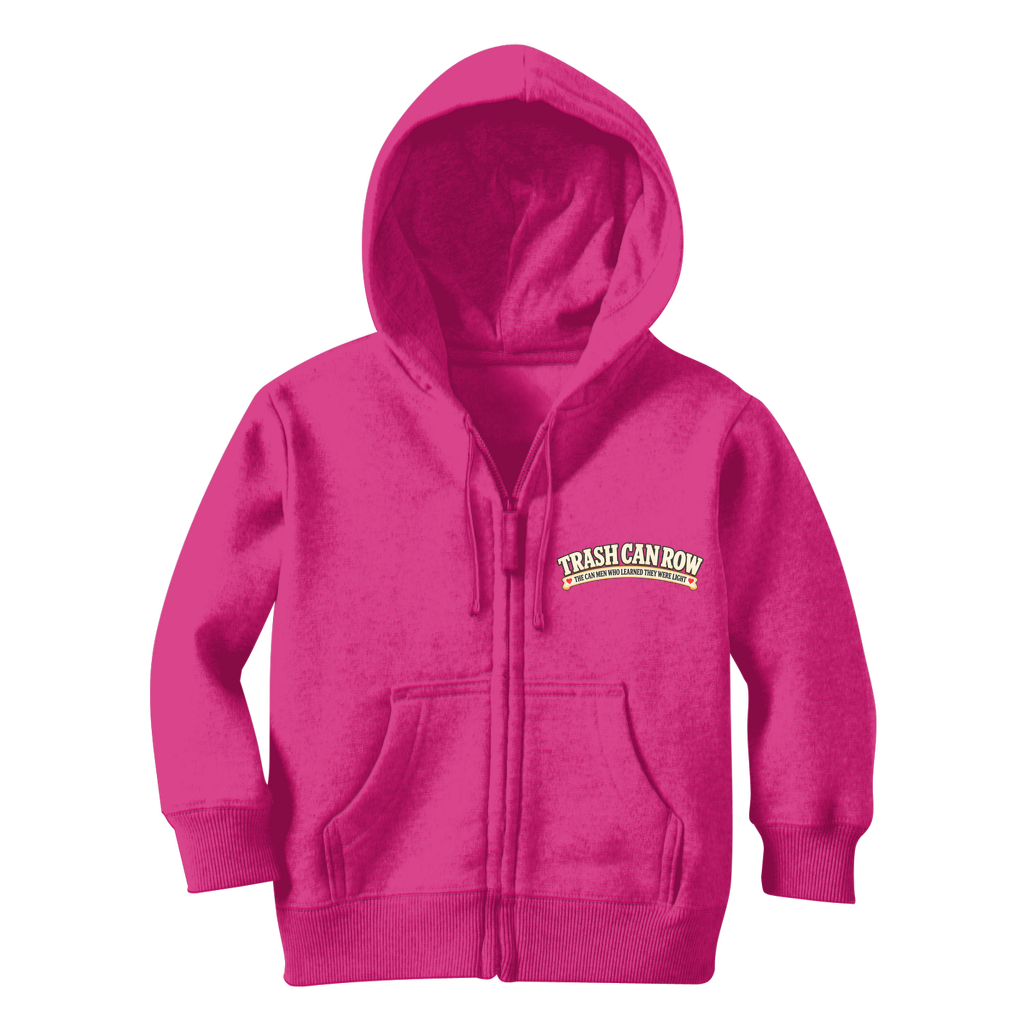 Trash Can Row Classic Kids Zip Hoodie