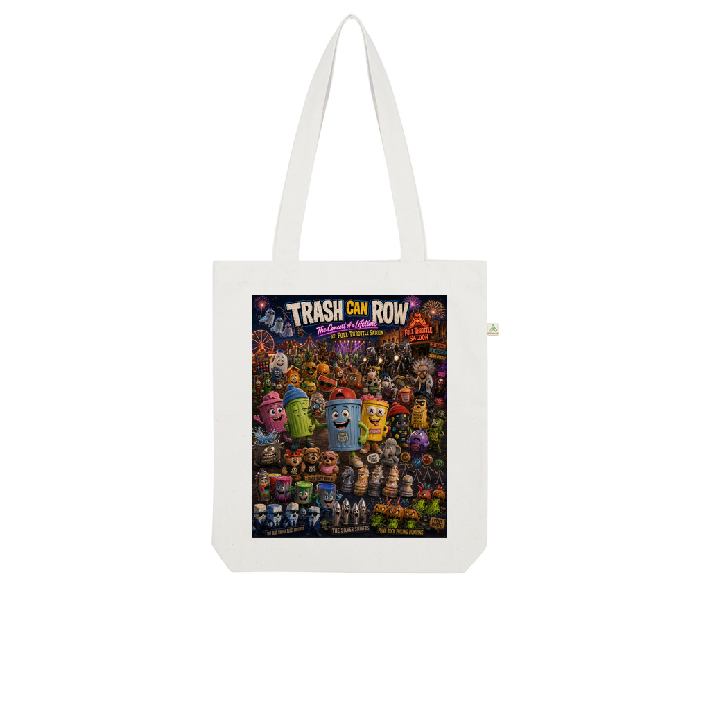 Trash Can Row CONCERT FOR A LIFETIME Organic Tote Bag