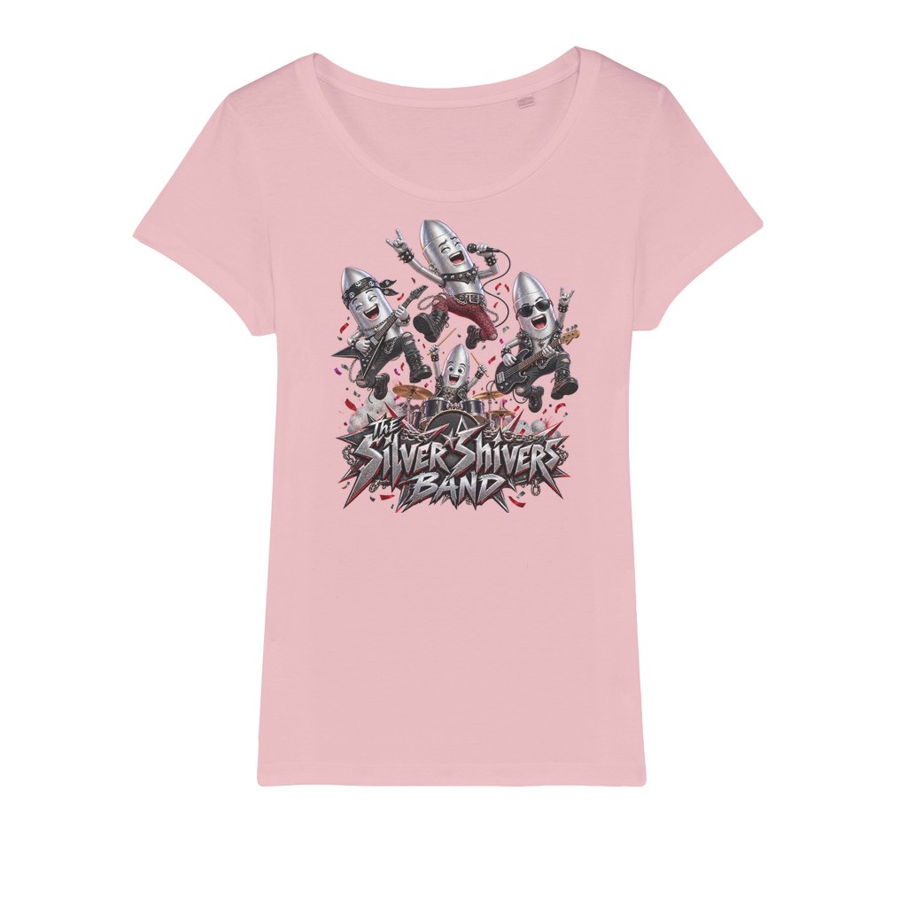 The Silver Shivers Band Organic Jersey Womens T-Shirt