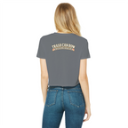Trash Can Row – Classic Women's Cropped Raw Edge T-Shirt