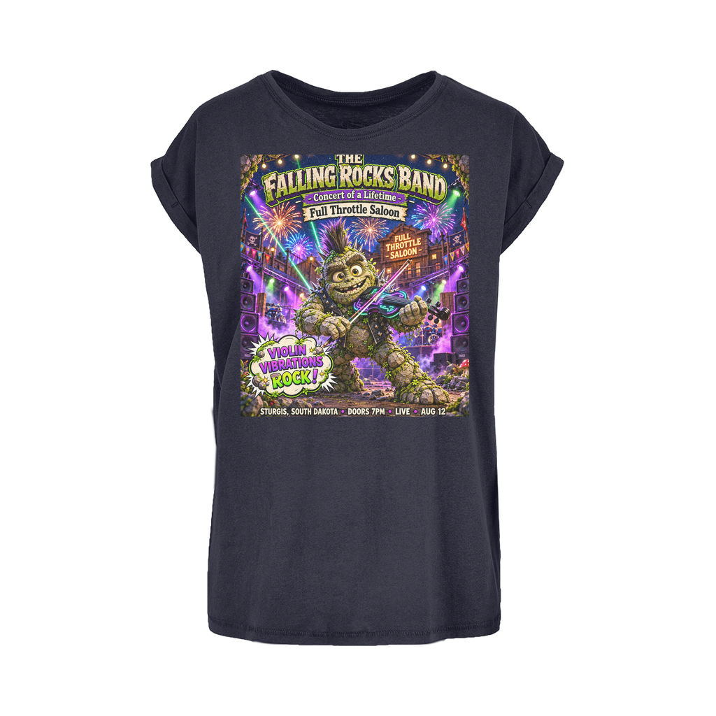 Falling Rocks COllection Women's Extended Shoulder T-Shirt XS-5XL