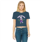 TRASH CAN MAN Classic Women's Cropped Raw Edge T-Shirt