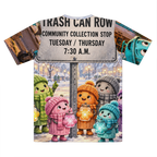 Trash Can Row – Premium Cut and Sew Sublimation Unisex T-Shirt