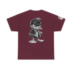 Monochrome Rebel Duck Character Back Graphic Tee