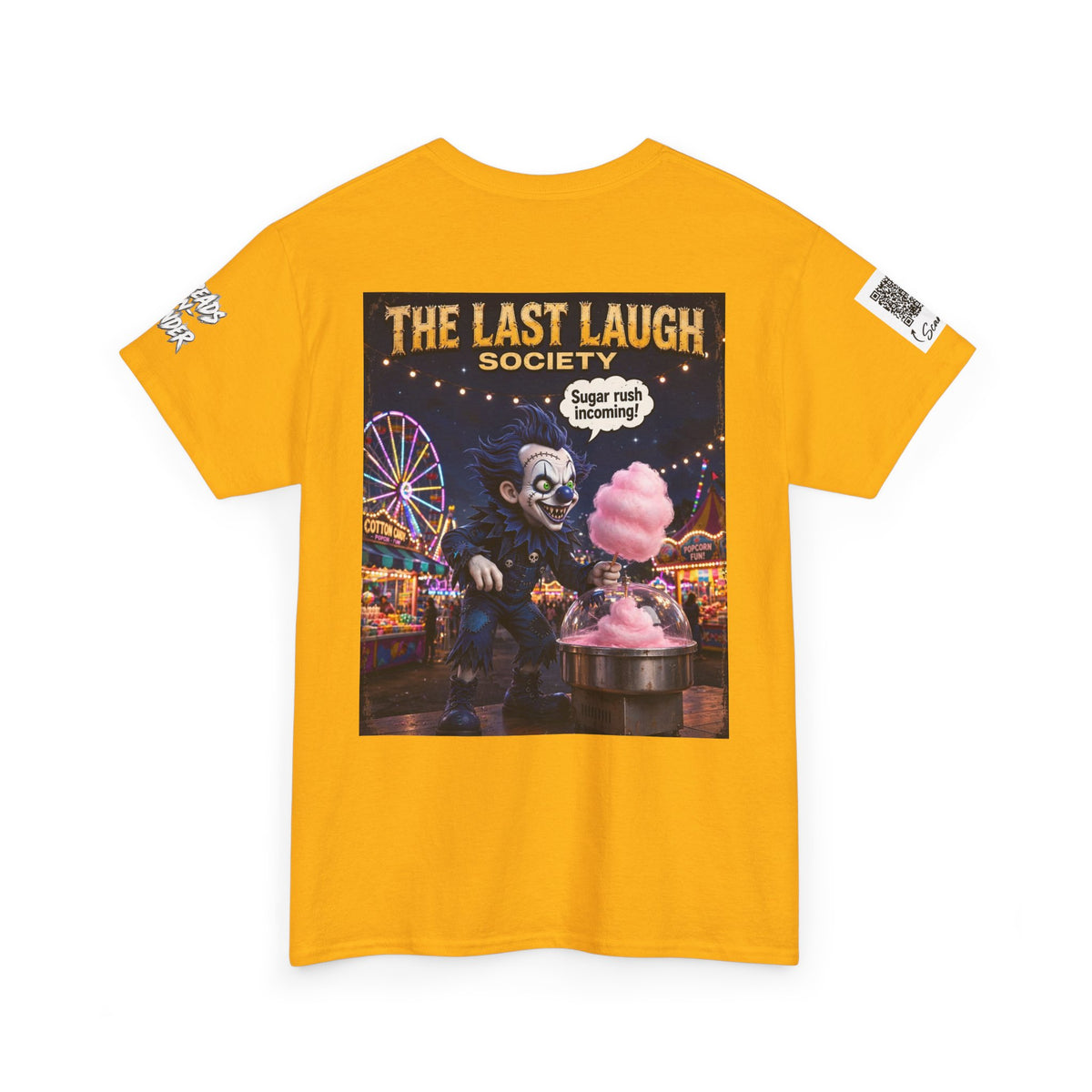 The Last Laugh Society Tee #110 — Carnival Clown Horror Graphic T-Shirt