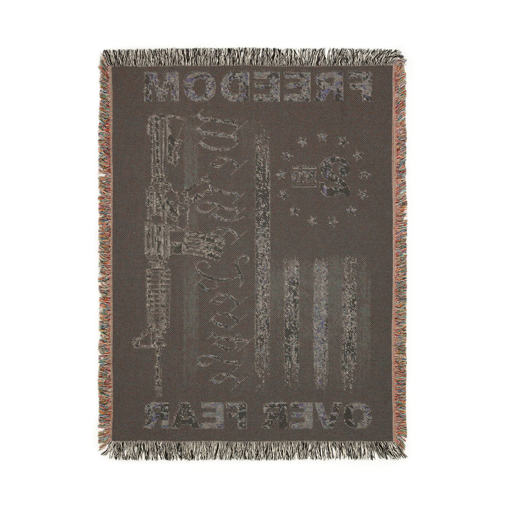 Freedom Over Fear Woven Blanket — "We The People" 2A Flag Throw
